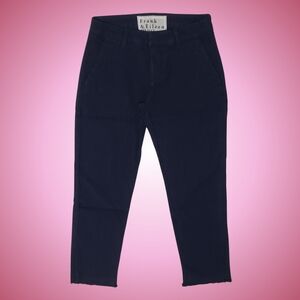 Frank & Eileen Wicklow Pants Crop Chinos Women 00 Navy Blue NWOT